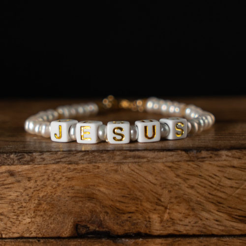 Coeur Envie - bracelet acidulés jesus or perles - bijoux