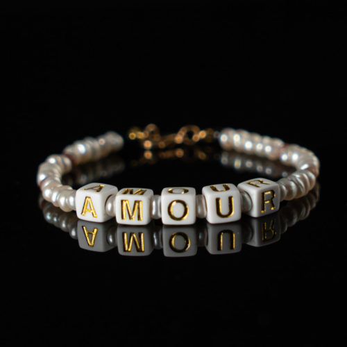 Coeur Envie - bracelet acidulés amour or perles - bijoux